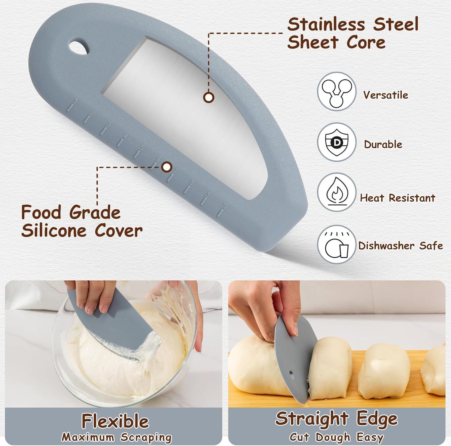 Sourdough Starter Kit Sourdough Bread Baking Supplies 40oz Sourdough Starter Jar 9" Round & 10" Oval Silicone Bread Proofing Baskets Set Bread baking toolsSilicone bread Sling