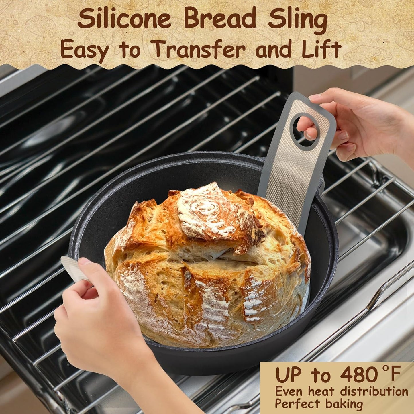 Sourdough Starter Kit Sourdough Bread Baking Supplies 40oz Sourdough Starter Jar 9" Round & 10" Oval Silicone Bread Proofing Baskets Set Bread baking toolsSilicone bread Sling